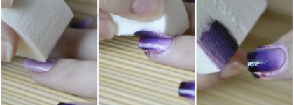 Выполняем градиент с набором  China Glaze  Ombre Grape Expectation