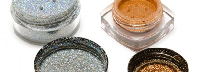 Блестящие тени Make up for ever Diamond Powder и Bellapierre оттенок Spectra