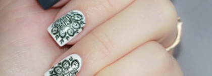 Спокойный новогодний маникюр с NYX и Nail System