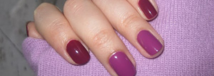 Проба кисти. Двойной маникюр с лаками Golden Rose Rich Color № 14 и № 28