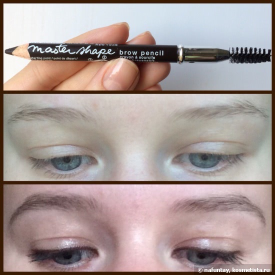 Красивые бровки с карандашом для бровей Master Shape от Maybelline New York в оттенке Deep Brown