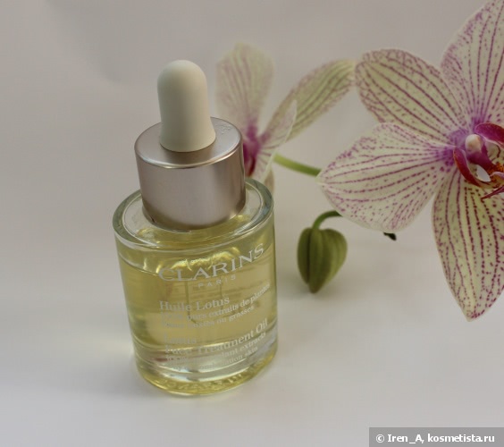 Clarins lotus face treatment oil косметическое масло для жирной кожи лица