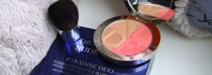 Diorskin Nude Tan Paradise Duo Iridescent Blush & Bronzing Powder with Kabuki Brush - бронзирующая пудра и румяна от Dior (002 Coral Glow)