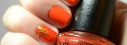 Маникюр цвета мандаринов вместе с XDance #39 и Essence #46 Wake Up