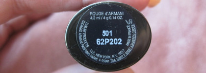 Сеньор Армани не обманет! Rouge D'armani lasting satin lip color Milano 501