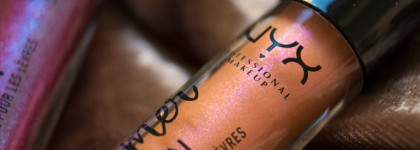 Залипательные Nyx Shimmer Down lip veil Sdlv07 Sweet Mama и Sdlv01 Peach of my heart