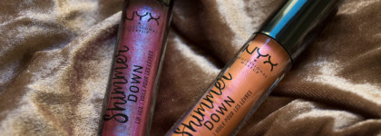 Залипательные Nyx Shimmer Down lip veil Sdlv07 Sweet Mama и Sdlv01 Peach of my heart