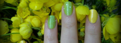 Лютики-цветочки с лаками Essence Color&Go№137 Wanna be your sunshine и Kaleidoscope Nail Polish № 03 модница на пикнике