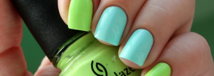 China Glaze Nail Lacquer With Hardeners 81765 At Vase Value & 81766 Grass Is Lime Greener