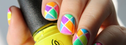 Витражный неоновый дизайн