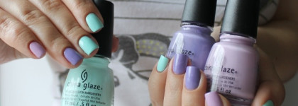 Нежный морской маникюр