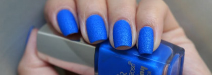 Синий "песок" Golden Rose Holiday #61 и стемпинг