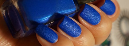 Синий "песок" Golden Rose Holiday #61 и стемпинг