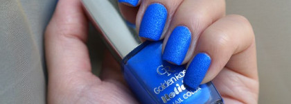 Синий "песок" Golden Rose Holiday #61 и стемпинг