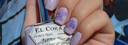 "Йогурт" с мороженым: El Corazon Blueberry Yogurt и стемпинг с плиткой Sunny Apple SA-01