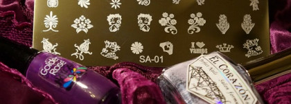 "Йогурт" с мороженым: El Corazon Blueberry Yogurt и стемпинг с плиткой Sunny Apple SA-01