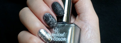 Маникюр невесты Франкенштейна с лаками Golden Rose