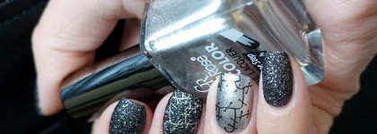 Маникюр невесты Франкенштейна с лаками Golden Rose