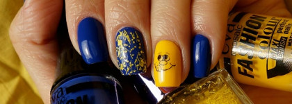 Веселый маникюр на День Смеха с помощью стемпинга