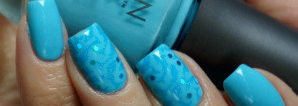 Morgan Taylor Varsity Jacket Blues и стемпинг с Sunny Apple SA-15