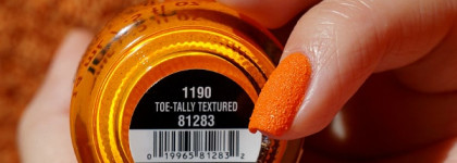 Оранжевое настроение с China Glaze Texture Toe-tally textured и стемпинг Sunny Apple SA-29