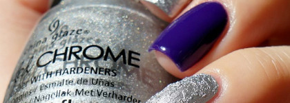 Необычный и невероятный China Glaze Crinkled Chrome Aluminate и стемпинг с Sunny Apple SA-26