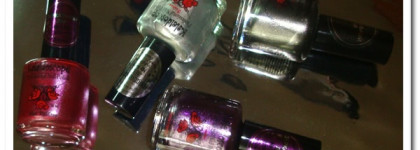 Kaleidoscope Зеркальные лаки № f-05, f-14, f-01, f-11. Идеальные лаки для стемпинга