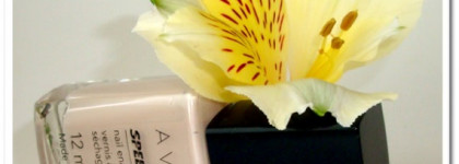 Avon Speeddry+ nail enamel “Street beige” и дизайн с лаком Nogotok Gel effect 3D #22