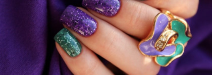 Двухцветный маникюр с El Corazon — Fenechka №423/136 и №423/140