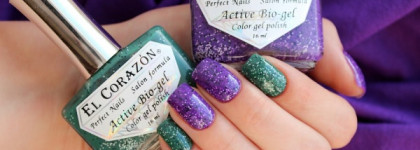 Двухцветный маникюр с El Corazon — Fenechka №423/136 и №423/140