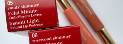 Clarins Eclat Minute Instant Light Natural Lip Perfector в двух новых оттенках № 05 Candy Shimmer и № 06 Rosewood Shimmer