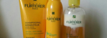 Для моря, аквапарка и бассейна: rene furterer after sun leave-in moisturizing spray, protective summer fluid, repairing after-sun shampoo