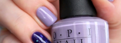 Фиолетовый снег от  Kbshimmer Snow Flaking Way и OPI Done out in deco