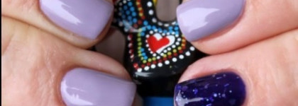 Фиолетовый снег от  Kbshimmer Snow Flaking Way и OPI Done out in deco