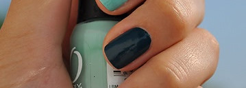 Морской маникюр Orly Gumdrop, Yves Rocher Vert canard и любимый OPI When Monkeys Fly