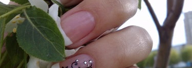 Bell French manicure #01 и наклейки для маникюра El Corazon Nail Art Premium Sticker Nsa-B20