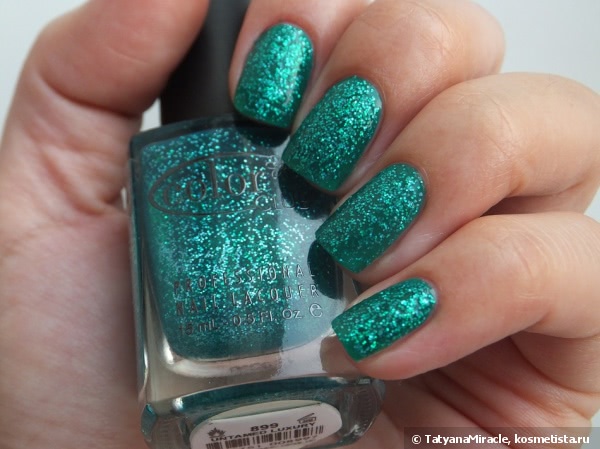 Маникюр в бирюзовых тонах с Color Club #899 Untamed Luxury & Golden Rose Color Expert #55