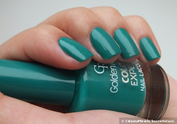 Маникюр в бирюзовых тонах с Color Club #899 Untamed Luxury & Golden Rose Color Expert #55