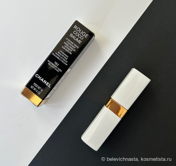 Оттеночный бальзам для губ Chanel Rouge Coco shine baume в оттенке 762 Raspberry kiss