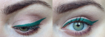 Зеленая подводка для зеленых глаз. Inglot eyeliner gel #86