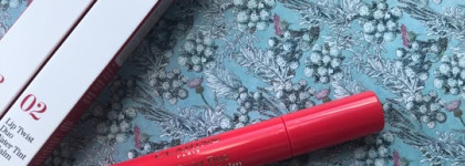 Lip Twist Duo Water Tint&Balm Clarins в оттенках 02 Purple Escape и 03 Coral Sunrise