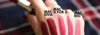 MAC Matte Lipstick в оттенках Matte Royal, D For Danger, Antique Velvet из коллекции The Matte Lip Collection 2015