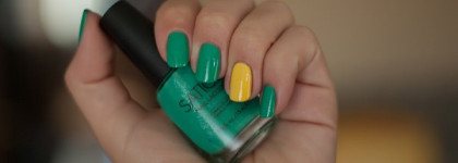 Зелёная лягушка и солнечный лучик. Лаки Sation + Rimmel