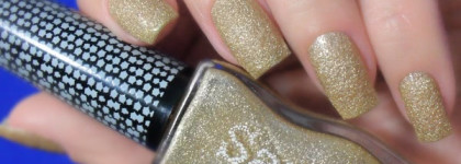 Konad Sandy Polish: Refined Blue + Cloudy Gold