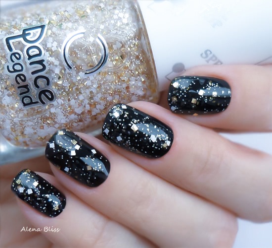 Dance Legend: Glitter Base Black Peel Off Formula & Special Top
