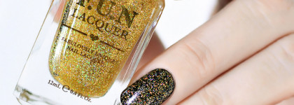 Фавориты 2023 - праздничные сверкающие маникюры с F.U.N Lacquer Holo topper Collection