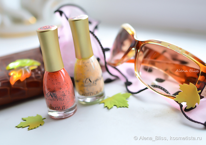 Летний дуо-маникюр с лаками Aurelia Glamour Effect Dalmatian в палитре месяца Burnt Sienna Palette