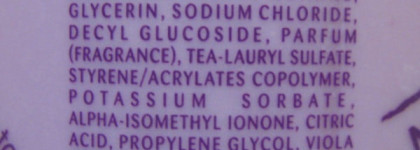 Запах "Метеоритов" в Cottage La Violette Violet Softening Shower Gel and Bath Milk with Violet extracts