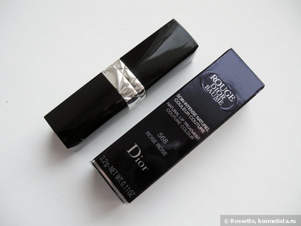 Стойкий тинт, а не бальзам. Dior Rouge Dior Baume Natural Lip Treatment Couture Colour 568 Rose Rose