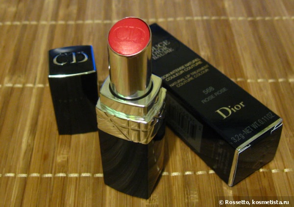 Стойкий тинт, а не бальзам. Dior Rouge Dior Baume Natural Lip Treatment Couture Colour 568 Rose Rose